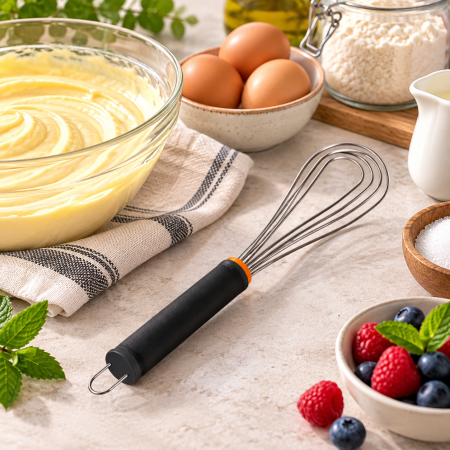 Totul pentru Cofetarie, Patiserie,Pizza - Tel plat din inox cu maner ergonomic din plastic