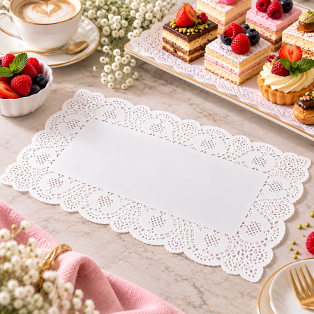 Totul pentru Cofetarie, Patiserie,Pizza - Tortita decorativa dreptunghiulara pentru prajituri