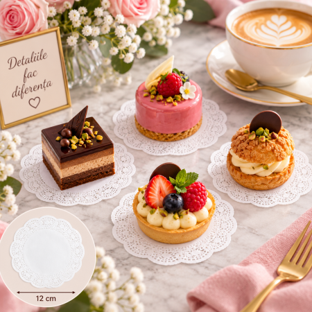 Tortita decorativa rotunda pentru prajituri