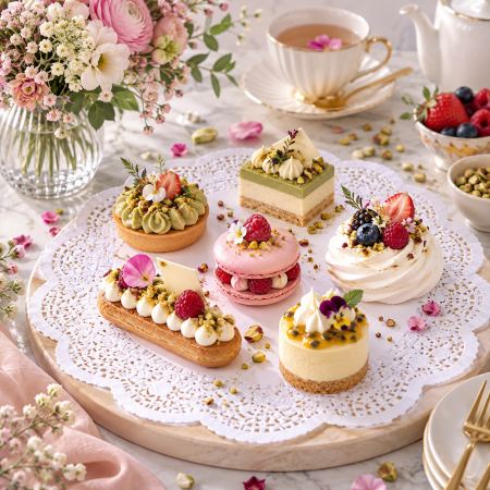 Tortita decorativa rotunda pentru prajituri