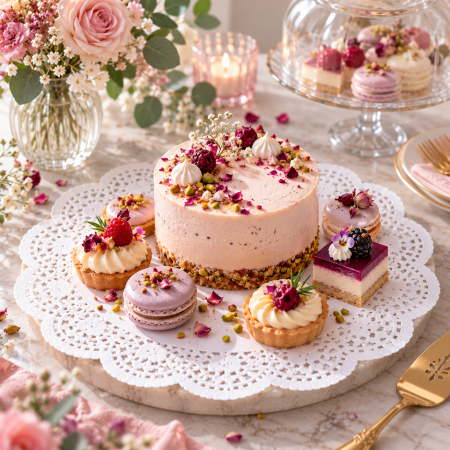 Tortita decorativa rotunda pentru prajituri