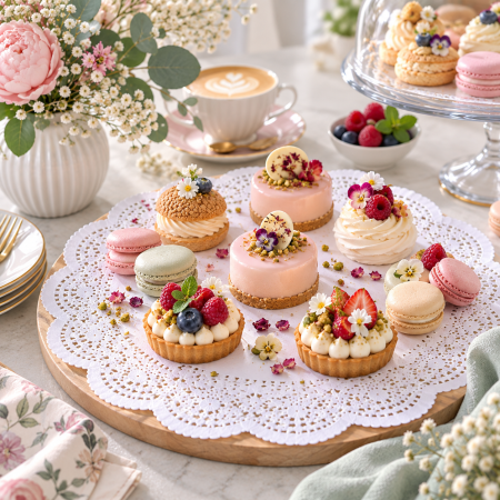 Tortita decorativa rotunda pentru prajituri