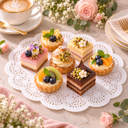 Tortita decorativa rotunda pentru prajituri