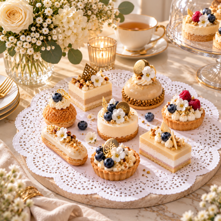 Tortita decorativa rotunda pentru prajituri
