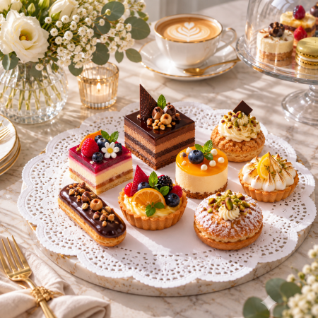 Tortita decorativa rotunda pentru prajituri