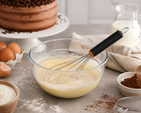 Totul pentru Cofetarie, Patiserie,Pizza - Tel plat din inox cu maner ergonomic din plastic