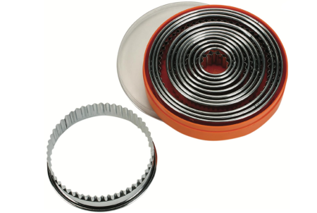 Totul pentru Cofetarie, Patiserie,Pizza - Set decupatoare Inox 9 piese