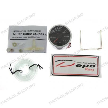 Boost gauge DEPO 3 bar 52 mm - PATROL SHOP [2]