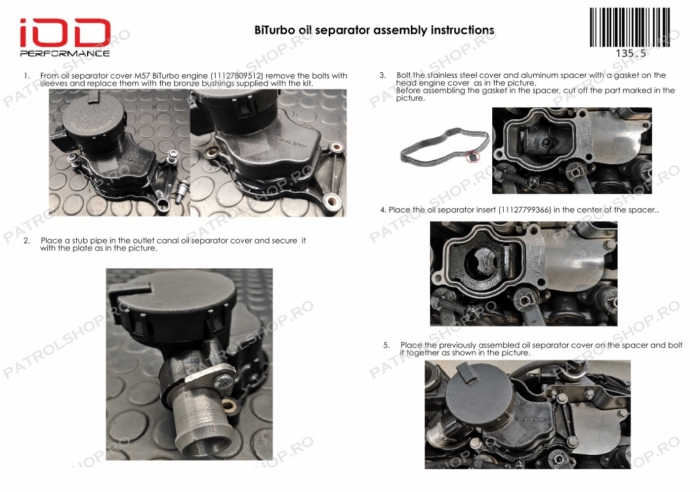Adaptor epurator gaze carter BMW M57 biturbo swap Nissan Patrol Y60 Y61 - PATROL SHOP [2]
