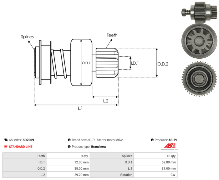 Starter bendix drive Nissan Patrol Y60 Y61 2.8 - PATROL SHOP [4]