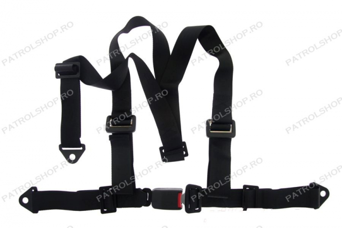 4 point seat belt 2" black - PATROL SHOP [1]