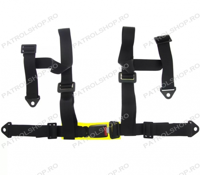 4 point seatbelt 2" black - PATROL SHOP [1]