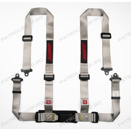 4 point seat belt RACES 2" grey - PATROL SHOP [1]
