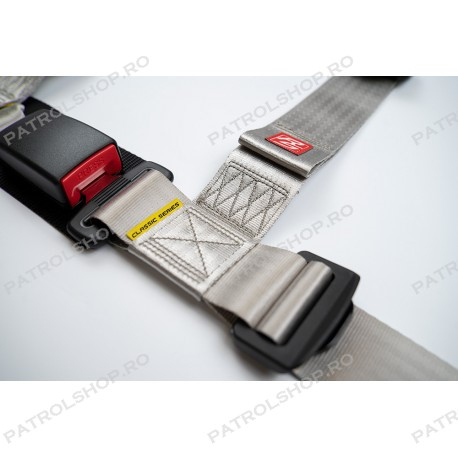 4 point seat belt RACES 2" grey - PATROL SHOP [2]