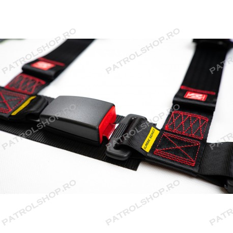 Centura de siguranta 4 puncte RACES 2" negru - PATROL SHOP [2]