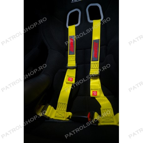 4 point seat belt RACES 2" neon - PATROL SHOP [9]
