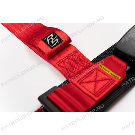 Centura de siguranta 4 puncte RACES 2" rosu - PATROL SHOP [7]
