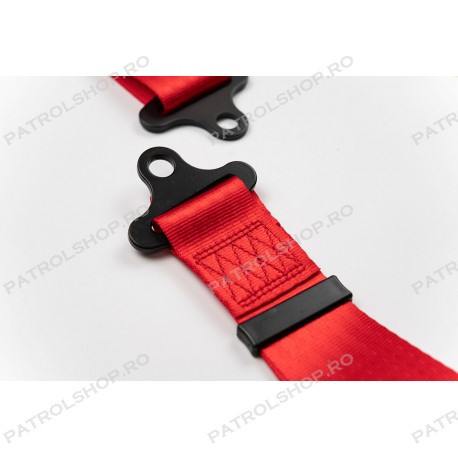 Centura de siguranta 4 puncte RACES 2" rosu - PATROL SHOP [6]