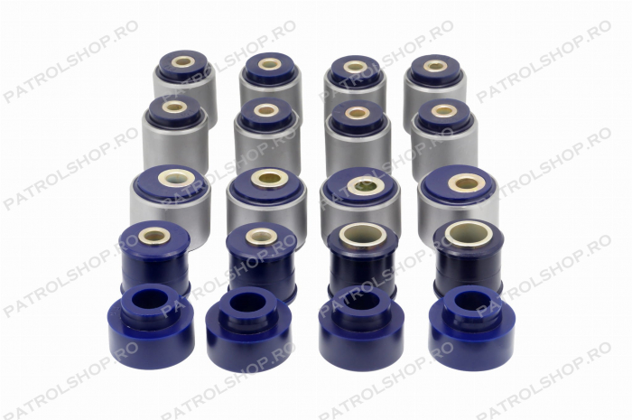Kit bucse poliuretan heavy-duty complet cu corectie caster Nissan Patrol Y60 Y61 2.8 - PATROL SHOP [1]
