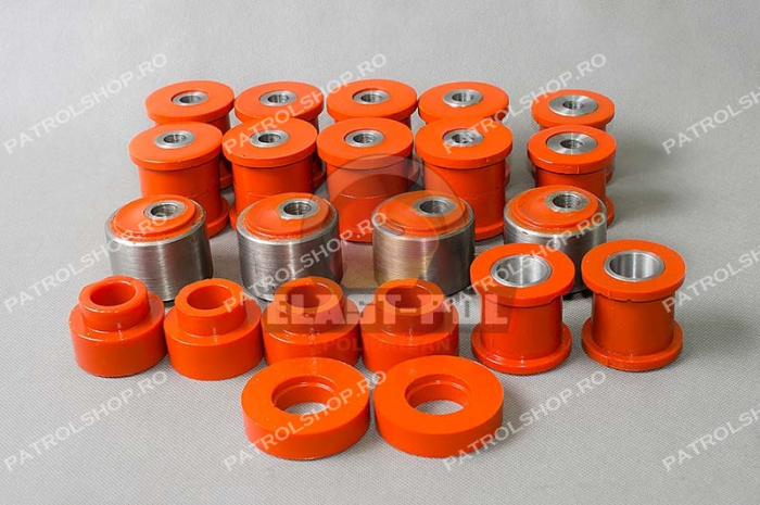 Kit bucse poliuretan metalice cu corectie caster Nissan Patrol Y60 Y61 2.8 - PATROL SHOP [1]