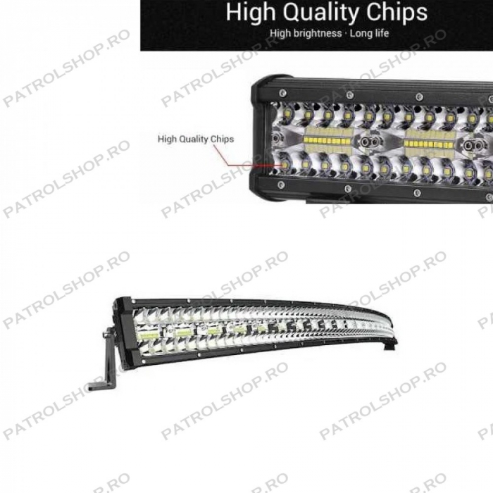 Curved led bar 130 cm 975W Spot & Flood Combo Beam - PATROL SHOP [2]