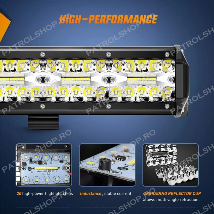 Led bar 107 cm 900W Spot & Flood Combo Beam - PATROL SHOP [4]