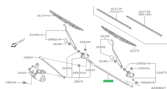 Legatura mecanism stergatoare parbriz OE Nissan Patrol Y61 [2]