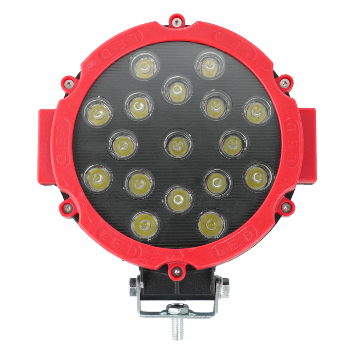Proiector LED rotund 45W - carcasa rosie - 12-24V [3]