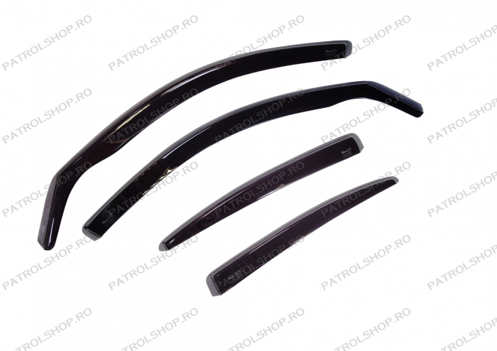 Window wind deflector set Nissan Patrol Y60 LWB - electric mirrors - PATROL SHOP [1]