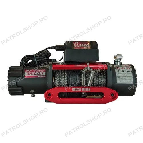 Electric winch Grizzly 13000 lbs - 5897 kg - 180:1 ratio - synthetic rope - PATROL SHOP [5]