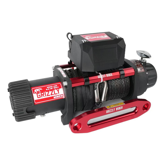 Electric winch Grizzly 9500 lbs - 4310 kg - synthetic rope - PATROL SHOP [5]