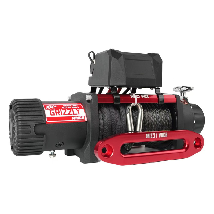Electric winch Grizzly 9500 lbs - 4310 kg - synthetic rope - PATROL SHOP [4]