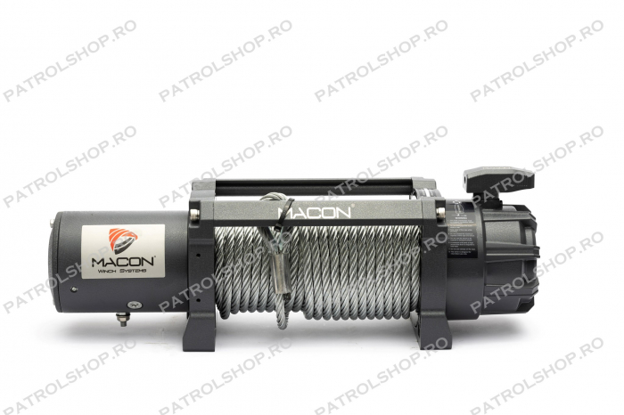 Troliu electric Macon Master 13000 lbs 12V - 5897 kg - cablu otel - PATROL SHOP [4]