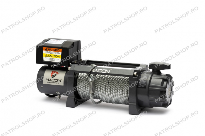 Troliu electric Macon Master 13000 lbs 12V - 5897 kg - cablu otel - PATROL SHOP [3]