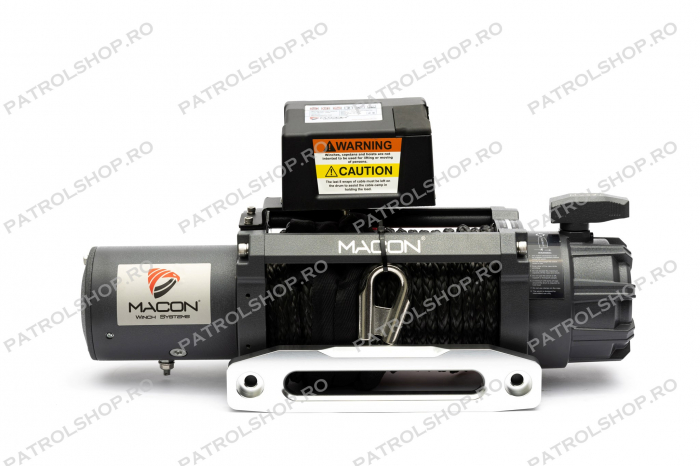 Electric winch Macon Master 13000 lbs 12V - 5897 kg - synthetic rope  - PATROL SHOP [1]