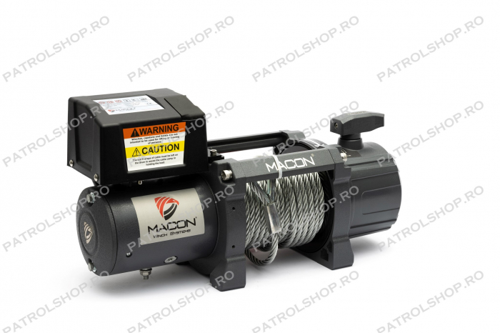 Electric winch Macon Master 9500 lbs 12V - 4310 kg - steel cable - PATROL SHOP [3]