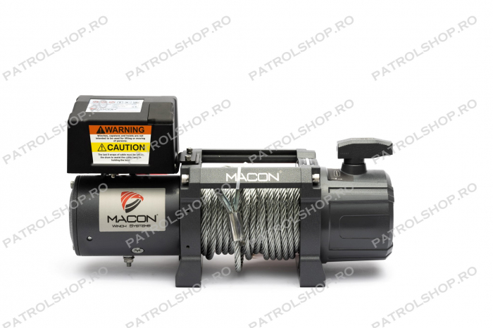 Electric winch Macon Master 9500 lbs 12V - 4310 kg - steel cable - PATROL SHOP [2]
