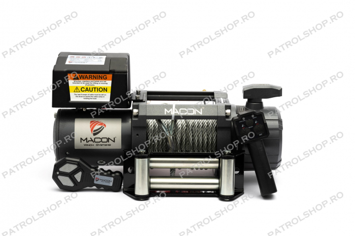 Electric winch Macon Master 9500 lbs 12V - 4310 kg - steel cable - PATROL SHOP [1]