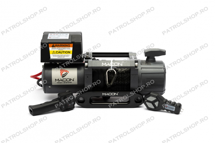 Electric winch Macon Master 9500 lbs 12V - 4310 kg - synthetic rope  - PATROL SHOP [1]