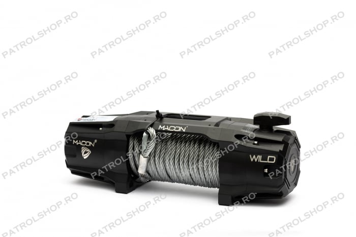 Electric winch Macon Wild 13000 lbs 12V LED - 5897 kg - steel cable - PATROL SHOP [4]