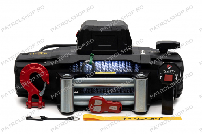 Electric winch Macon Wild 13000 lbs 12V LED - 5897 kg - steel cable - PATROL SHOP [9]