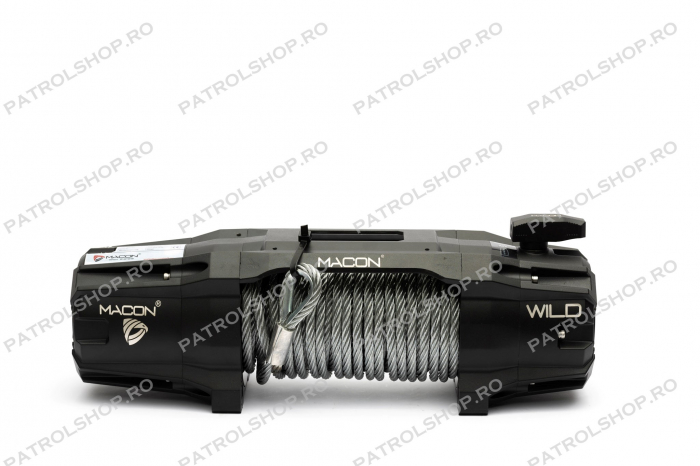 Electric winch Macon Wild 13000 lbs 12V LED - 5897 kg - steel cable - PATROL SHOP [5]