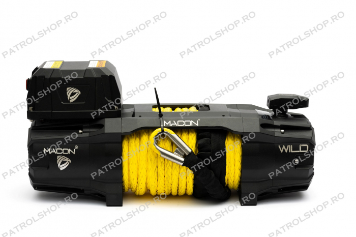 Electric winch Macon Wild 13000 lbs 12V LED - 5897 kg - synthetic rope  - PATROL SHOP [2]