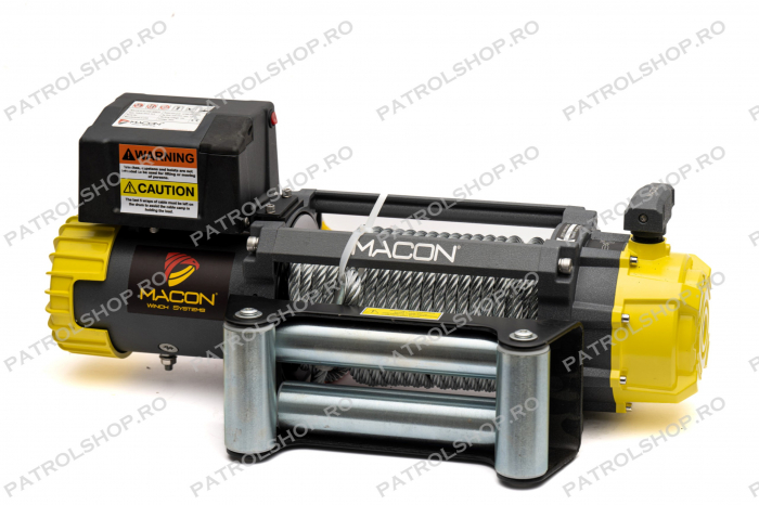 Electric winch Macon Yellow Hawk 12000 lbs 12V - 5443 kg - steel cable - PATROL SHOP [3]