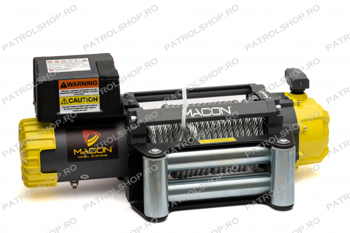 Electric winch Macon Yellow Hawk 12000 lbs 12V - 5443 kg - steel cable - PATROL SHOP [2]