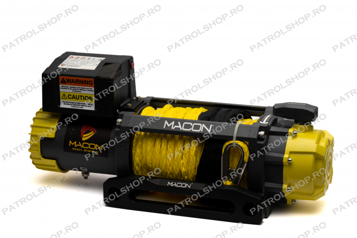Electric winch Macon Yellow Hawk 12000 lbs 12V - 5443 kg - synthetic  rope  - PATROL SHOP [4]