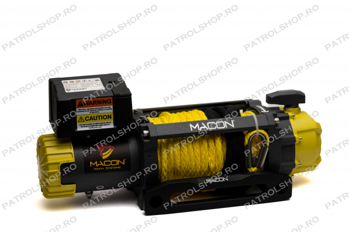 Electric winch Macon Yellow Hawk 12000 lbs 12V - 5443 kg - synthetic  rope  - PATROL SHOP [3]