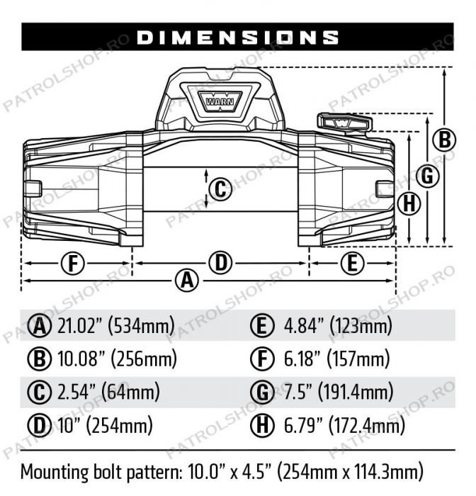 Electric winch WARN VR EVO 12-S - 5443 kg - synthetic rope - PATROL SHOP [4]