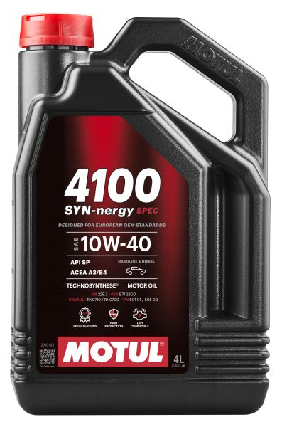Engine oil MOTUL 4100 SYN-nergy SPEC 10W-40 4 liters [1]