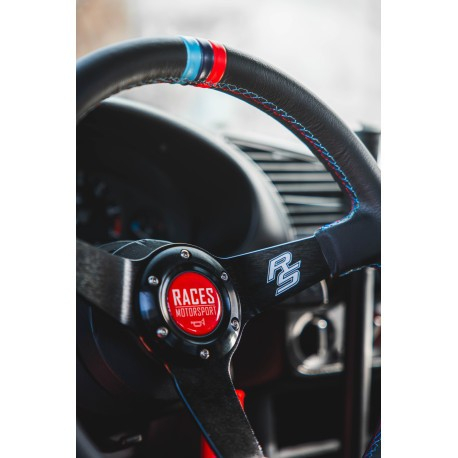 Universal steering wheel 350x65 mm eco leather RACES Motorsport [3]